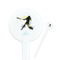Softball White Plastic 7" Stir Stick - Round - Closeup