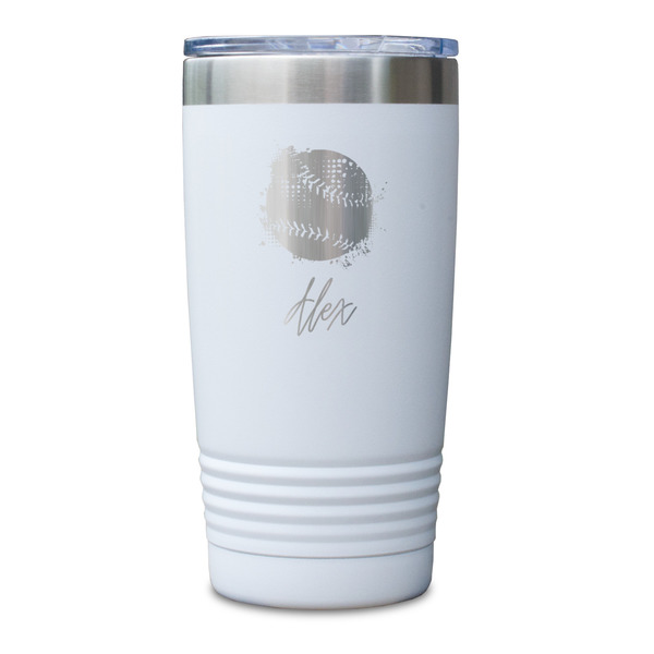 Softball White Polar Camel Tumbler - 20oz - Single Sided - Approval