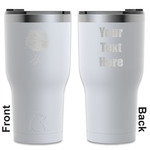 Softball RTIC Tumbler - White - Engraved Front & Back (Personalized)