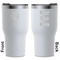 Softball White RTIC Tumbler - Front and Back
