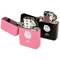 Softball Windproof Lighters - Black & Pink - Open