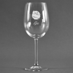 Softball Wine Glass - Engraved (Personalized)
