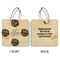Softball Wood Luggage Tags - Square - Approval