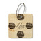 Softball Wood Luggage Tags - Square - Front/Main