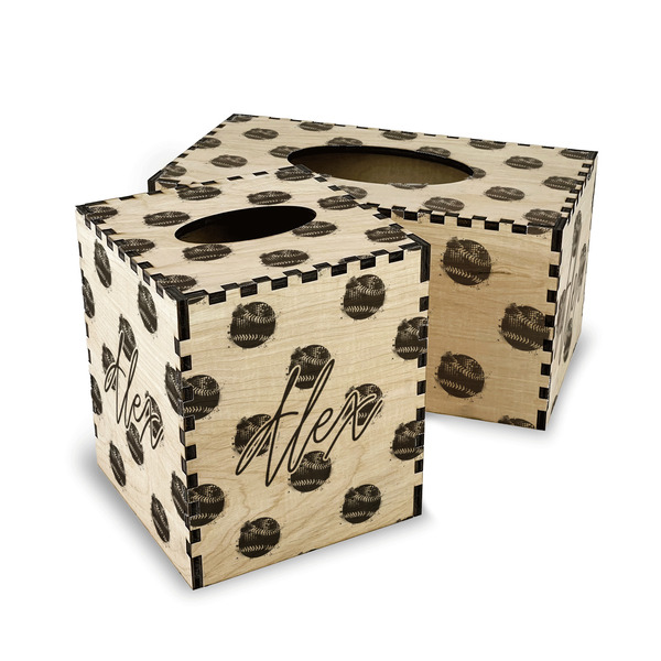 Softball Wood Tissue Box Covers - Parent/Main