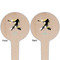 Softball Wooden 4" Food Pick - Round - Double Sided - Front & Back