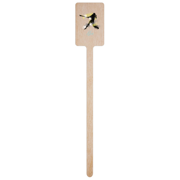 Softball Wooden 6.25" Stir Stick - Rectangular - Single Stick