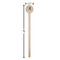 Softball Wooden 6" Stir Stick - Round - Dimensions