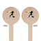 Softball Wooden 6" Stir Stick - Round - Double Sided - Front & Back