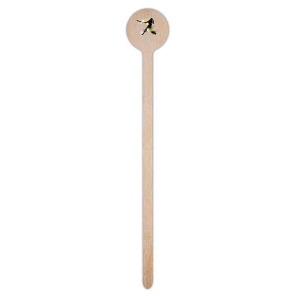 Softball Wooden 7.5" Stir Stick - Round - Single Stick