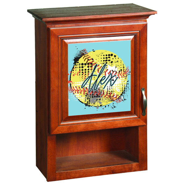 Softball Wooden Cabinet Decal (Medium)