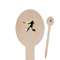 Softball Wooden Food Pick - Oval - Closeup