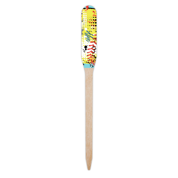 Softball Wooden Food Pick - Paddle - Single Pick
