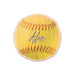 Softball Genuine Maple or Cherry Wood Sticker (Personalized)