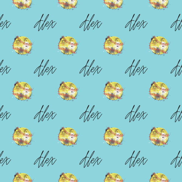 Softball Wrapping Paper Square