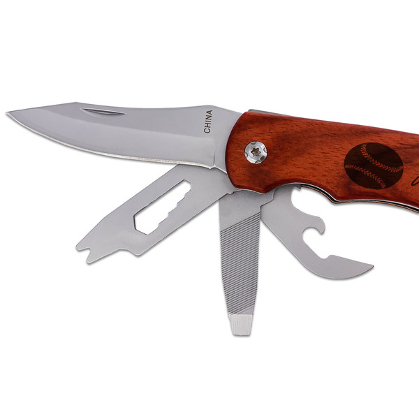 Softball Wrench Multi-tool - DETAIL (knife end)