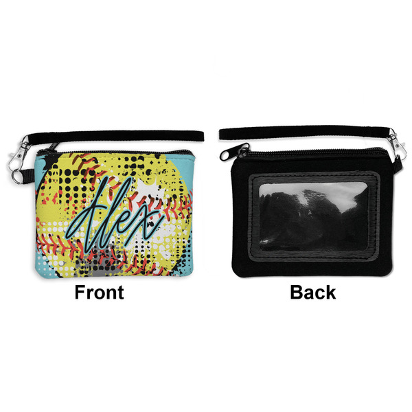 Softball Wristlet ID Cases - Front & Back