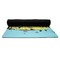 Softball Yoga Mat Rolled up Black Rubber Backing