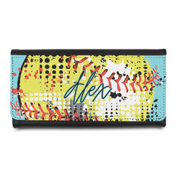 Softball Leatherette Ladies Wallet (Personalized)