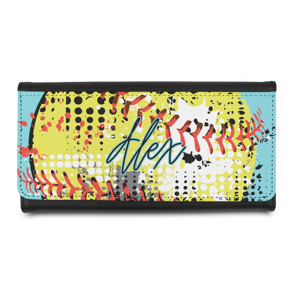 Custom Softball Leatherette Ladies Wallet (Personalized)