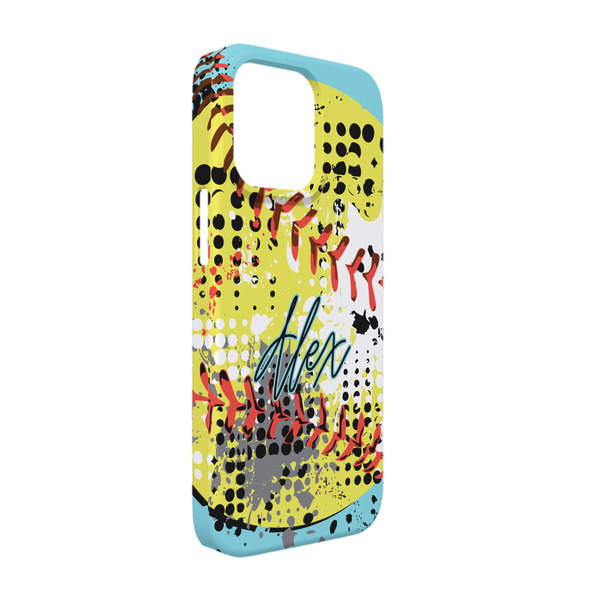 Custom Softball iPhone Case - Plastic - iPhone 13 (Personalized)