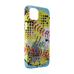 Softball iPhone Case - Plastic - iPhone 14 (Personalized)
