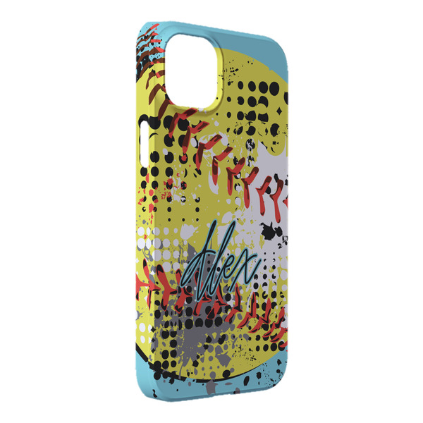 Custom Softball iPhone Case - Plastic - iPhone 14 Pro Max (Personalized)