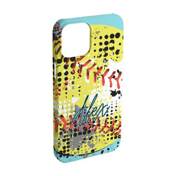 Softball iPhone Case - Plastic - iPhone 15 Pro (Personalized)