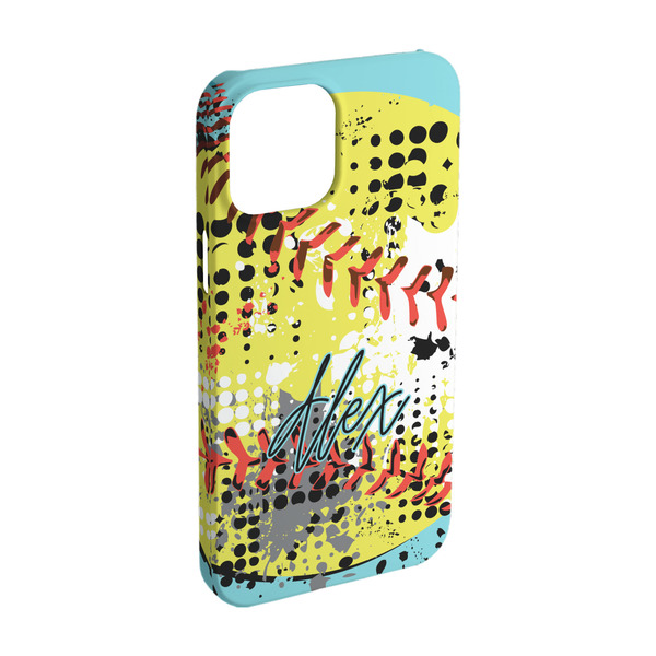 Custom Softball iPhone Case - Plastic - iPhone 15 Pro (Personalized)