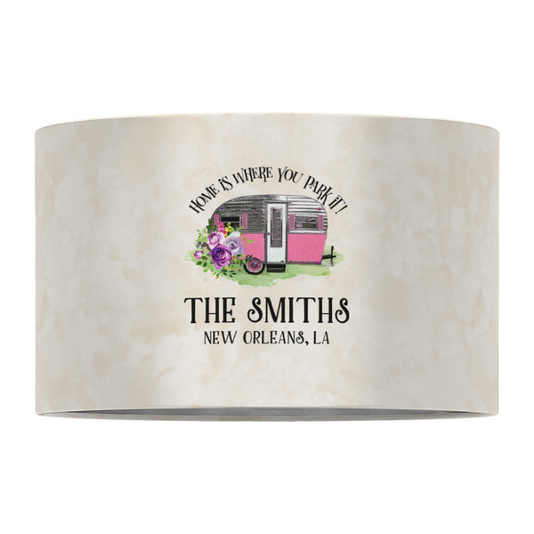 Camper 12" Drum Lampshade - FRONT (Fabric)