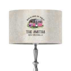 Camper 12" Drum Lamp Shade - Fabric (Personalized)