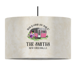 Camper 12" Drum Pendant Lamp - Fabric (Personalized)