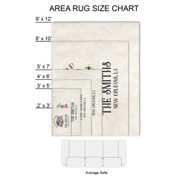 Camper 2'x3' Indoor Area Rugs - Size Chart
