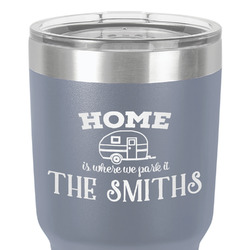 Camper 30 oz Stainless Steel Tumbler - Grey - Double-Sided (Personalized)