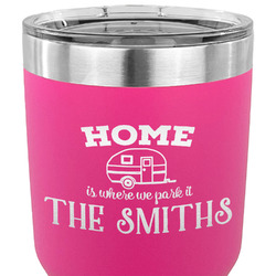 Camper 30 oz Stainless Steel Tumbler - Pink - Single Sided (Personalized)
