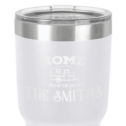 Camper 30 oz Stainless Steel Tumbler - White - Double-Sided (Personalized)