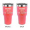 Camper 30 oz Stainless Steel Ringneck Tumblers - Coral - Double Sided - APPROVAL