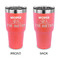 Camper 30 oz Stainless Steel Tumbler - Coral - Double Sided (Personalized)
