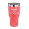 Camper 30 oz Stainless Steel Ringneck Tumblers - Coral - FRONT
