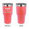 Camper 30 oz Stainless Steel Ringneck Tumblers - Coral - Single Sided - APPROVAL