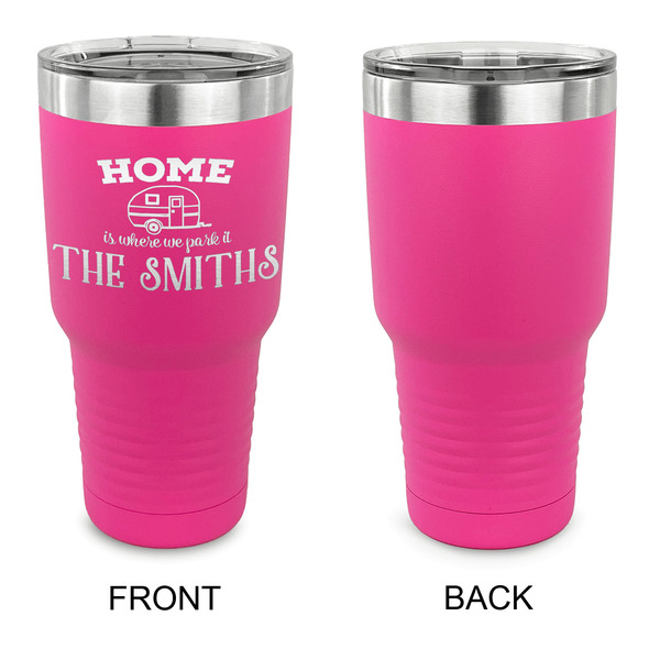 Camper 30 oz Stainless Steel Ringneck Tumblers - Pink - Single Sided - APPROVAL