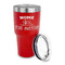 Camper 30 oz Stainless Steel Ringneck Tumblers - Red - LID OFF