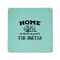 Camper 6" x 6" Teal Leatherette Snap Up Tray - APPROVAL