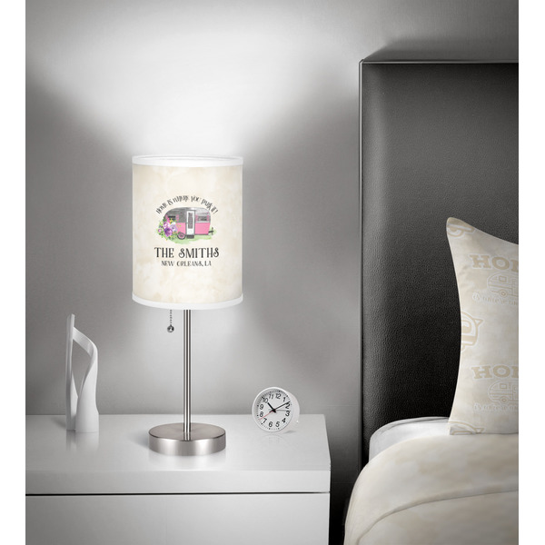 Camper 7 inch drum lamp shade - in room