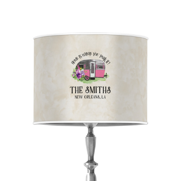 Camper 8" Drum Lampshade - ON STAND (Poly Film)