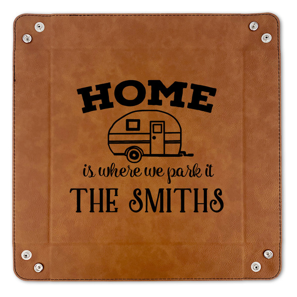 Camper 9" x 9" Leatherette Snap Up Tray - APPROVAL (FLAT)
