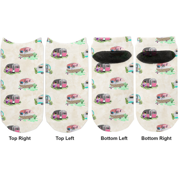 Camper Adult Ankle Socks - Double Pair - Front and Back - Apvl