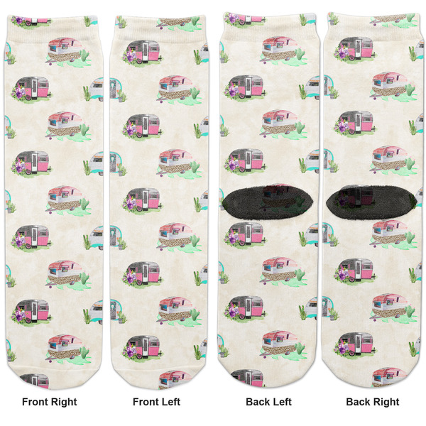 Camper Adult Crew Socks - Double Pair - Front and Back - Apvl