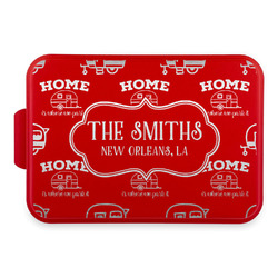 Camper Aluminum Baking Pan with Red Lid (Personalized)