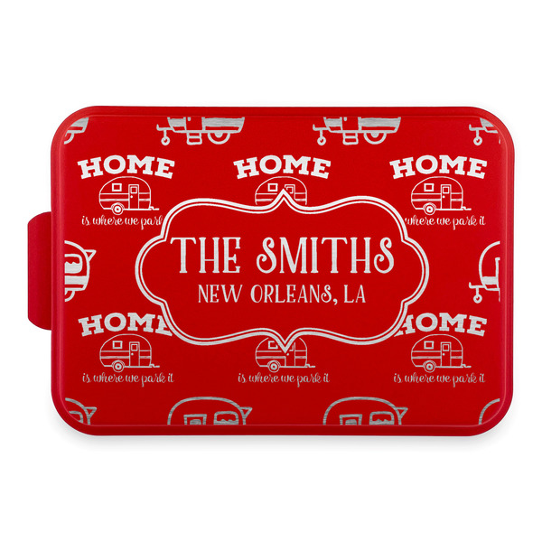 Custom Camper Aluminum Baking Pan with Red Lid (Personalized)